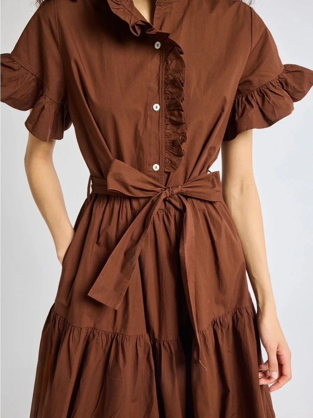 Mille Victoria dress in chocolate - Picture 7 of 13